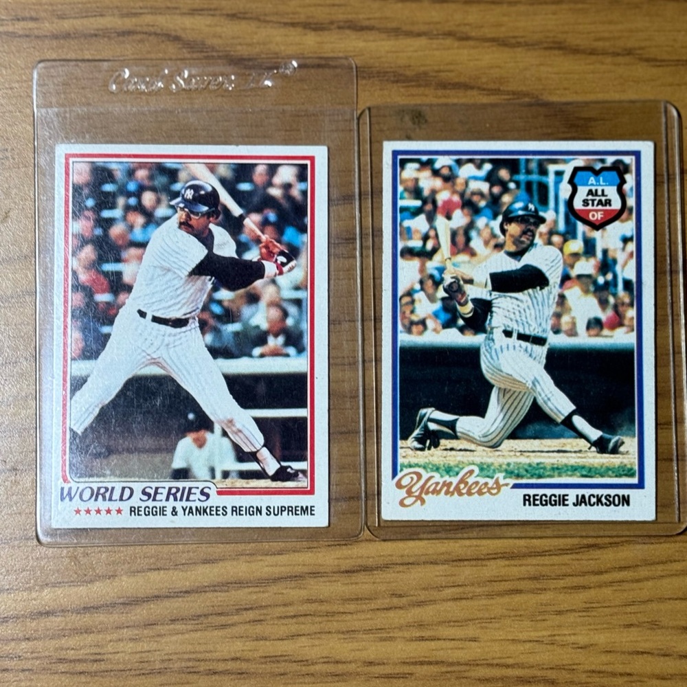 Reggie Jackson Yankees Baseball Card Lot
